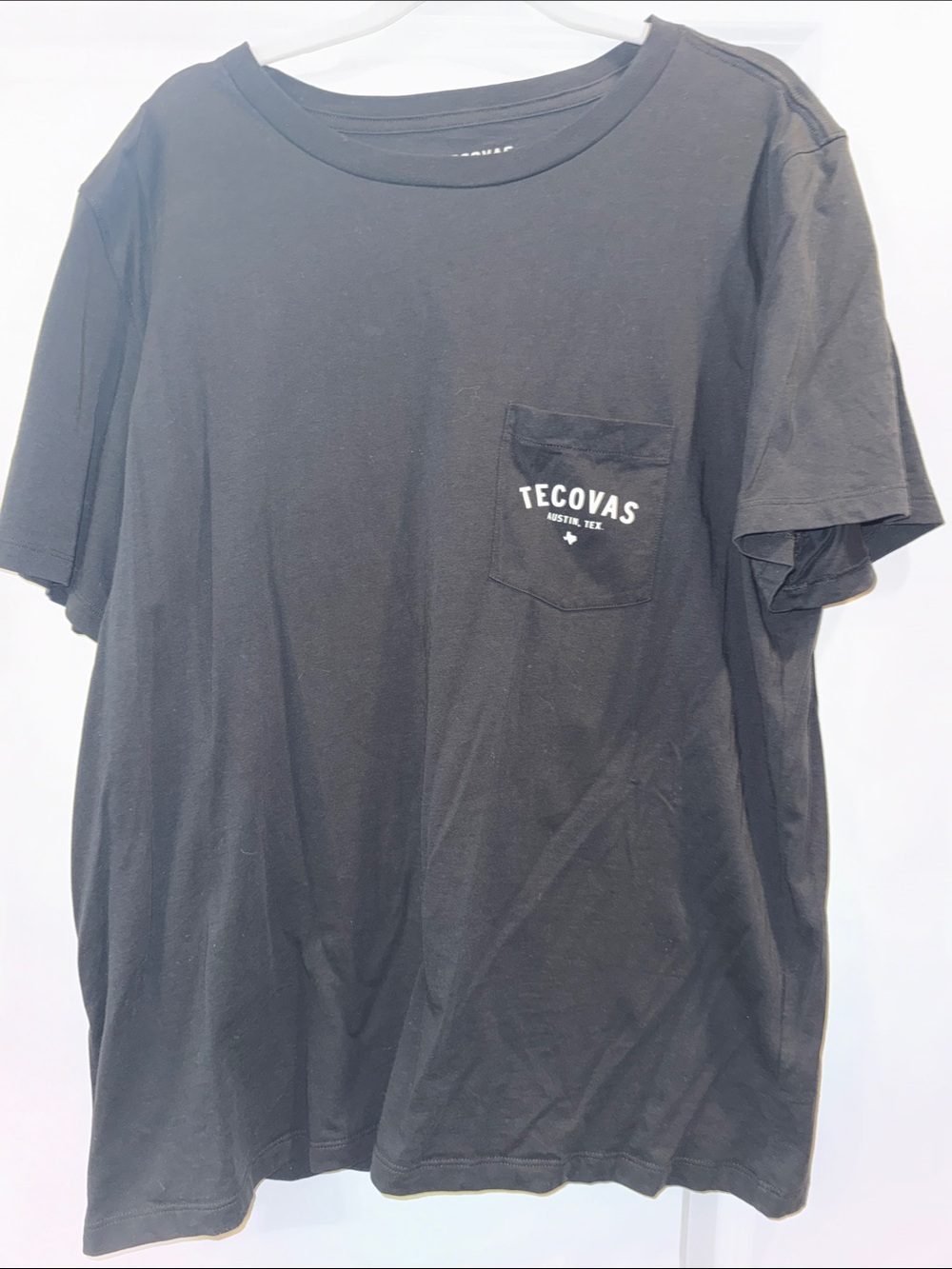 Tecovas Black Short-Sleeve Pocket Tee with Logo